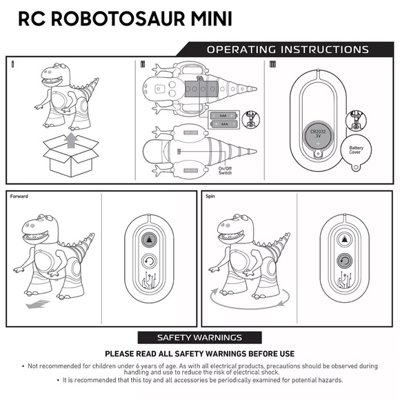 🦖 SHARPER IMAGE Mini RC Robotosaur Dinosaur - Picture 4 of 11